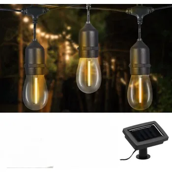 Venkovní osvětlení Solární LED světelný řetěz Ariane 6 m černý/teplá bílá