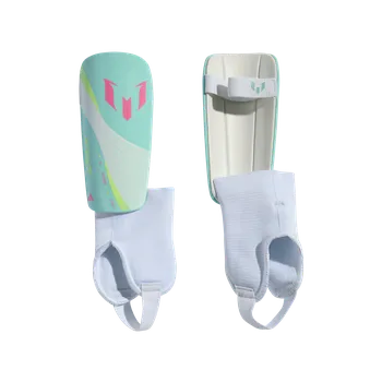 Chránič nohou Adidas Messi Match bílá/tyrkysová/růžová UK Junior S