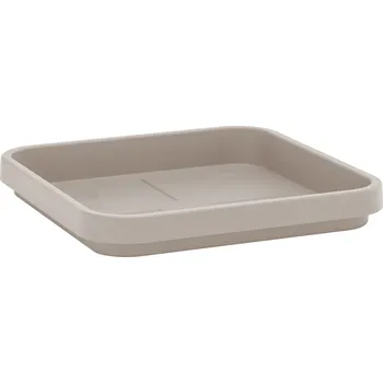 Podmiska Geli Viva Square Miska pod květináč, 45,5 × 45,5 × 6,4 cm, plast, písková&nbsp;67104516