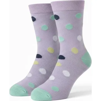 Dámské ponožky cenová akce Ponožky dámské vzorované puntíky MODEL 7 39-42 Fialová lila