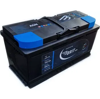 Autobaterie Autobaterie BRIT AGM 105 Ah - Baterie AGM START&STOP (Autobaterie pro vozidla se systémem Start-Stop. Vysoká cyklická odolnost, rychlé dobíjení, ideální pro Start&Stop systémy)