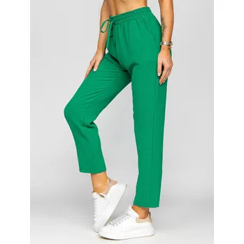 Dámské kalhoty Zelené dámské textilní jogger kalhoty Bolf W7325 - L