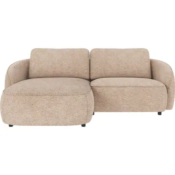 Pohovka Světle béžová, Trojmístná rohová pohovka Rowico Home NORRIS, s lenoškou, levý roh, 226 cm