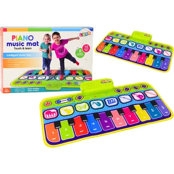 Hudební nástroj pro děti Mamido Interaktivní taneční podložka s piankem a nástroji 60 cm x 30 cm