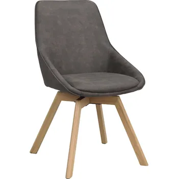 Jídelní židle Otočná jídelní židle Alison | Tmavě šedá/dubová