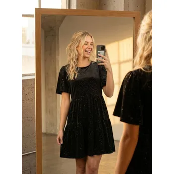 Dámské šaty Sinsay - Bublinkové šaty - černá - 583FI-99X - 583FI-99X-XS