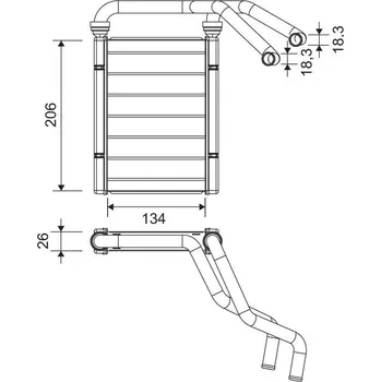Výměník tepla Výměník tepla, vnitřní vytápění VALEO 811594