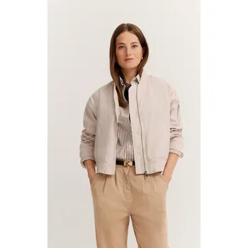 Bugatti lehký blůzon z decentně lesklé látky v béžové barvě W4134-14721 50 Béžová 42