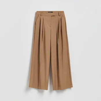 Dámské kalhoty Reserved - Kalhoty se širokými nohavicemi - zlatavá hnědá - 729JC-82X - 729JC-82X-S