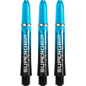 Násadky na šipky Harrows Supergrip Fusion černé aqua, krátké