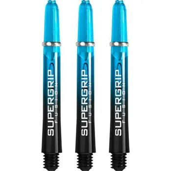 Násadky na šipky Harrows Supergrip Fusion černé, aqua, středné