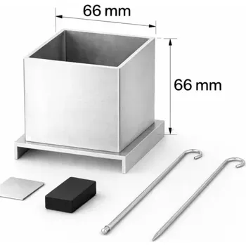 Hliníková forma na odlévání vosků na výrobu svíček 66x66x66 mm