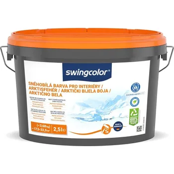 barva na zeď Swingcolor Barva na stěnu sněhobílá, sněhobílá, matná, 2,5 l 6239.U02,5.0000