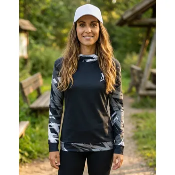 Dámská mikina Dámská funkční mikina premium ALTISPORT VOJ/ALW039MI01 ČERNÁ/BÍLÁ XXXL