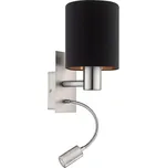 Eglo - LED Nástěnné svítidlo 1xE27/40W+LED/3,5W černá