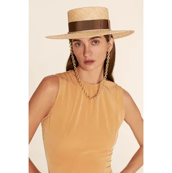 Klobouk Klobouk Ruslan Baginskiy Boater Hat CNT036/09.STR.CHA béžová 08X, vel. L