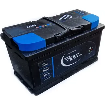 Autobaterie Autobaterie BRIT AGM 95 Ah - Baterie AGM START&STOP (Autobaterie pro vozidla se systémem Start-Stop. Vysoká cyklická odolnost, rychlé dobíjení, ideální pro Start&Stop systémy)