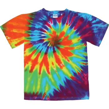 Pánské tričko Tričko unisex The Mountain batikované Swirl - duhové, M