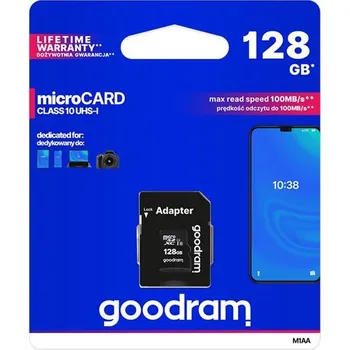 Paměťová karta Karta paměťová GOODRAM microSD 128GB s adaptérem