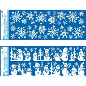 Dekorace do dětského pokoje Vánoční vločky samolepící na okno se třpytkami velké