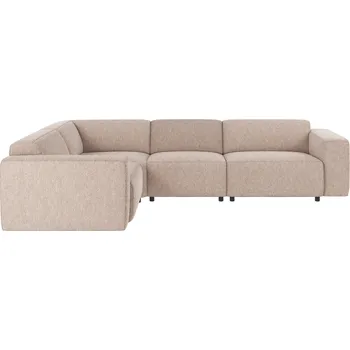 Pohovka Světle béžová, Pětimístná rohová pohovka Rowico Home WILLARD, 297 cm