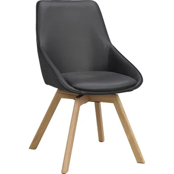 Jídelní židle Otočná jídelní židle Alison | Černá/dubová