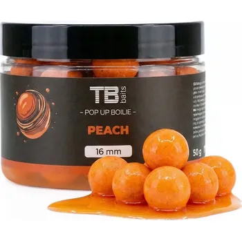 TB Baits Plovoucí Boilie Pop-Up Peach + NHDC 50 g - 16 mm