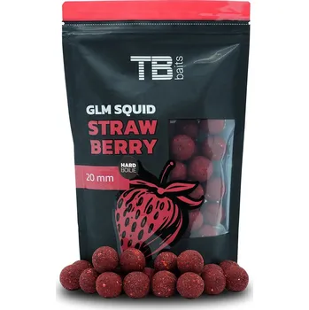 TB Baits Hard Boilie GLM Squid Strawberry - 250 g 20 mm