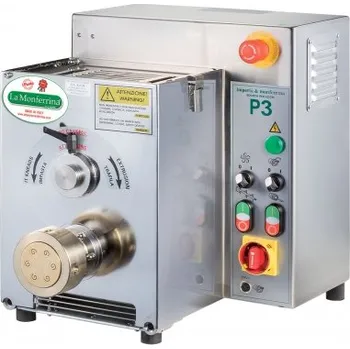 Strojek na těstoviny Výrobník tlačených těstovin elektrický P3 s hnětačem 3kg včetně 4 matric, 230V