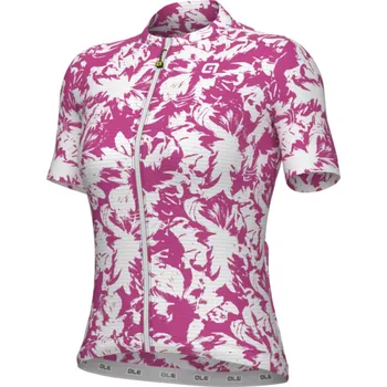 Sport ALÉ Cyklistický dres s krátkým rukávem - ESSENZA PRAGMA - bílá/růžová