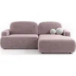 Růžová, Rohová rozkládací pohovka ALIVAR, 246 cm