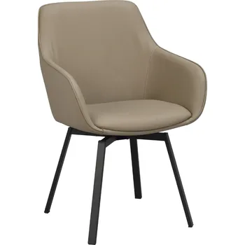 Jídelní židle Otočná židle s područkami Alison | Béžové/černé