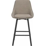 Barová židle otočná ALISON | Tmavě béžová černá