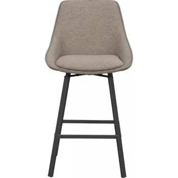 Jídelní židle Barová židle otočná ALISON | Tmavě béžová černá