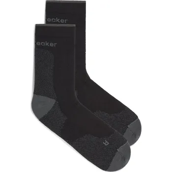 Pánské merino turistické ponožky ICEBREAKER Mens Hike+ Ultralight Quarter, Black/Obsidian velikost: 47-49 (XL)