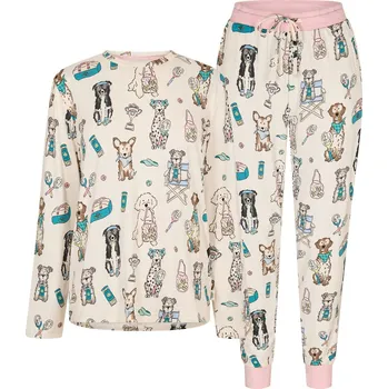 Dámské pyžamo Chelsea Peers Tennis Dogs 2426315 8 (XS)