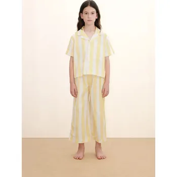 Dámské pyžamo Dětské bavlněné pyžamo Tinycottons YELLOW STRIPES SET SS26.479 žlutá 10X, vel. 140