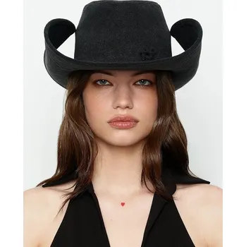 Klobouk Džínový klobouk Ruslan Baginskiy Ruslan Baginskiy Denim Cowboy Hat CWB033.C.JNS.11P.WRB černá 99X, vel. S