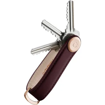 Kožený obal na klíče Orbitkey Leather 8,6 x 2,2 cm KLT2.WIN.101 burgundské 83X