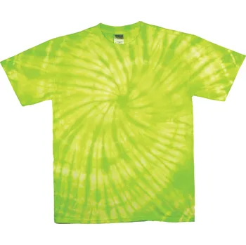 Pánské tričko Tričko unisex The Mountain batikované Hurricane - limetkové-světle zelené, L