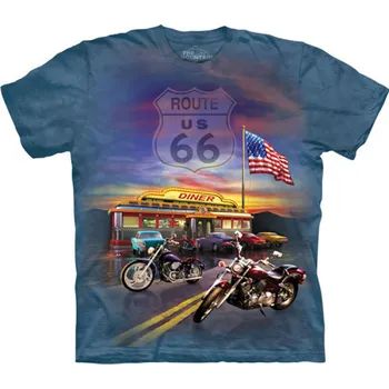 Pánské tričko Tričko unisex The Mountain Route 66 - modré, 5XL