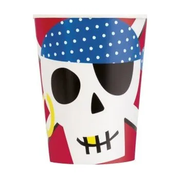 Party nádobí Kelímky papírové EKO - Pirát Ahoy!, 8 ks