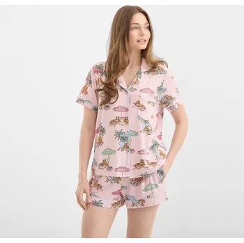 Dámské pyžamo Chelsea Peers Leopards Lounge 5293554 8 (XS)