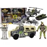 Mamido Vojenská sada bojové vozidlo vrtulník vojáci doplňky se zvuky