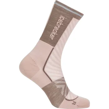 Dámské ponožky Dámské merino ponožky ICEBREAKER Wmns Mer Run+ Ultralight Crew, Pink Quartz/Porcini velikost: 35-37 (S)