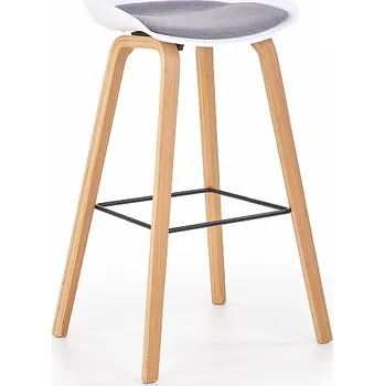 Jídelní židle Barová židle H86 bílá/šedá