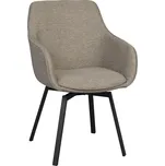 Otočná židle s područkami Alison | Tmavě béžové/černé