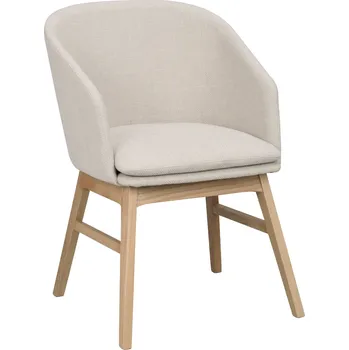 Jídelní židle Židle s područkami Windham | Béžové/dubové