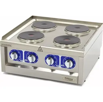Maxima Komerční sporák - 4 hořáky - elektrický - dvojplotna - hloubka 60 cm | 09391530