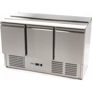 Kuchyňský gril Maxima Saladette - 3 dveře - 137cm - 257L - včetně krájecí desky | 09400415